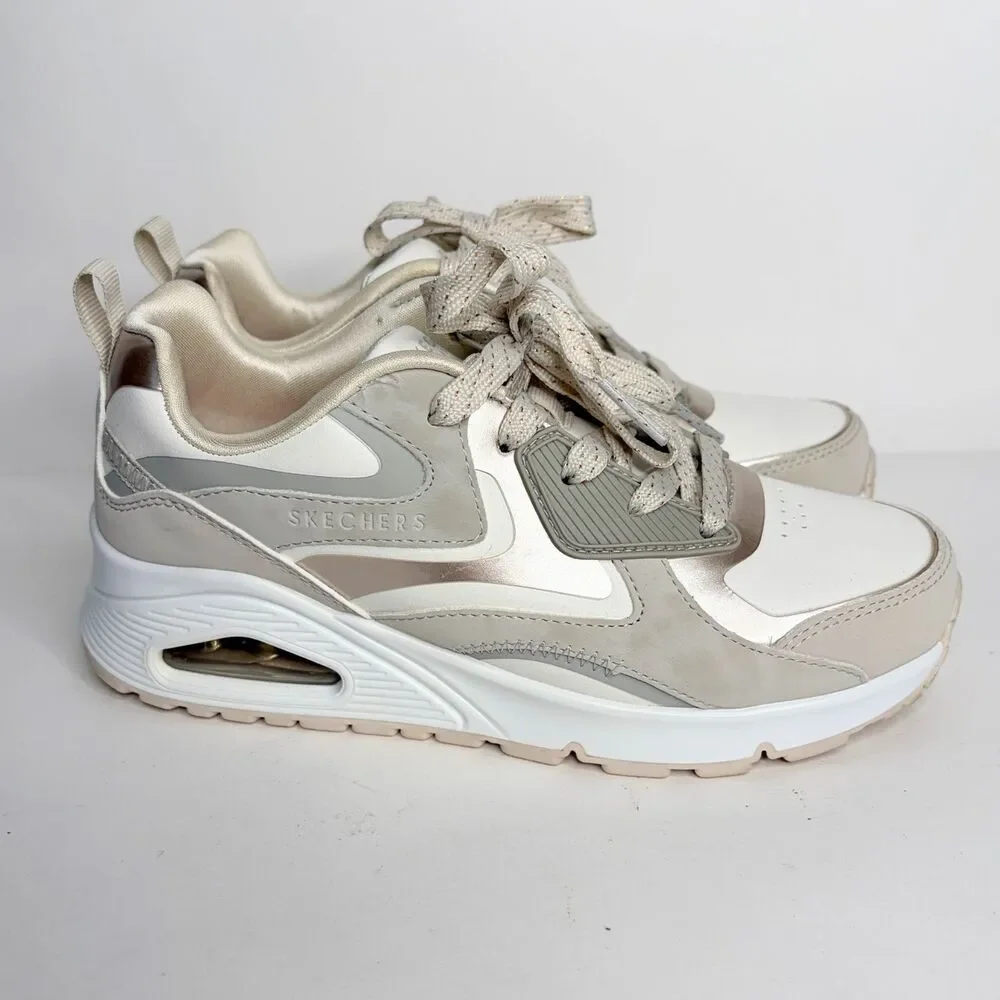 Skechers Uno Gen1 Color Surge Shoes Sneakers Athletic Ivory Big Kid Youth Size 3